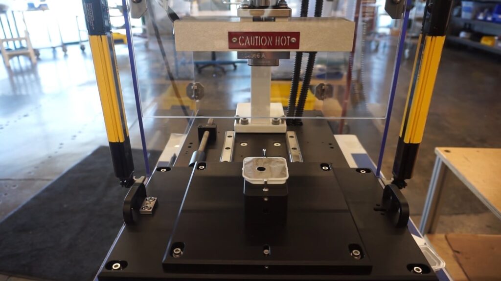 Foil sealing specialized diagnostic test cartridge using Thermal Press machine