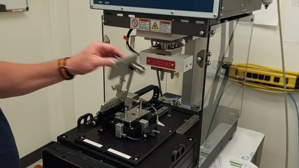 Heat staking iron base with probes using Thermal Press machine
