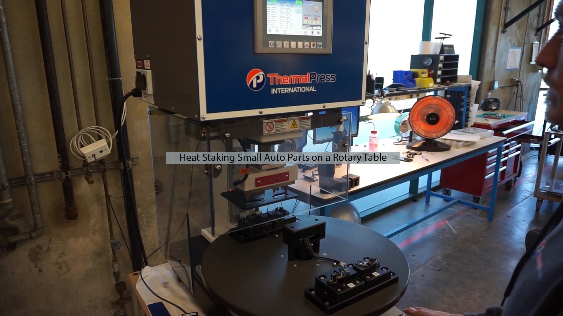 Heat Staking Small Auto Parts on a Rotary Table - Thermal Press